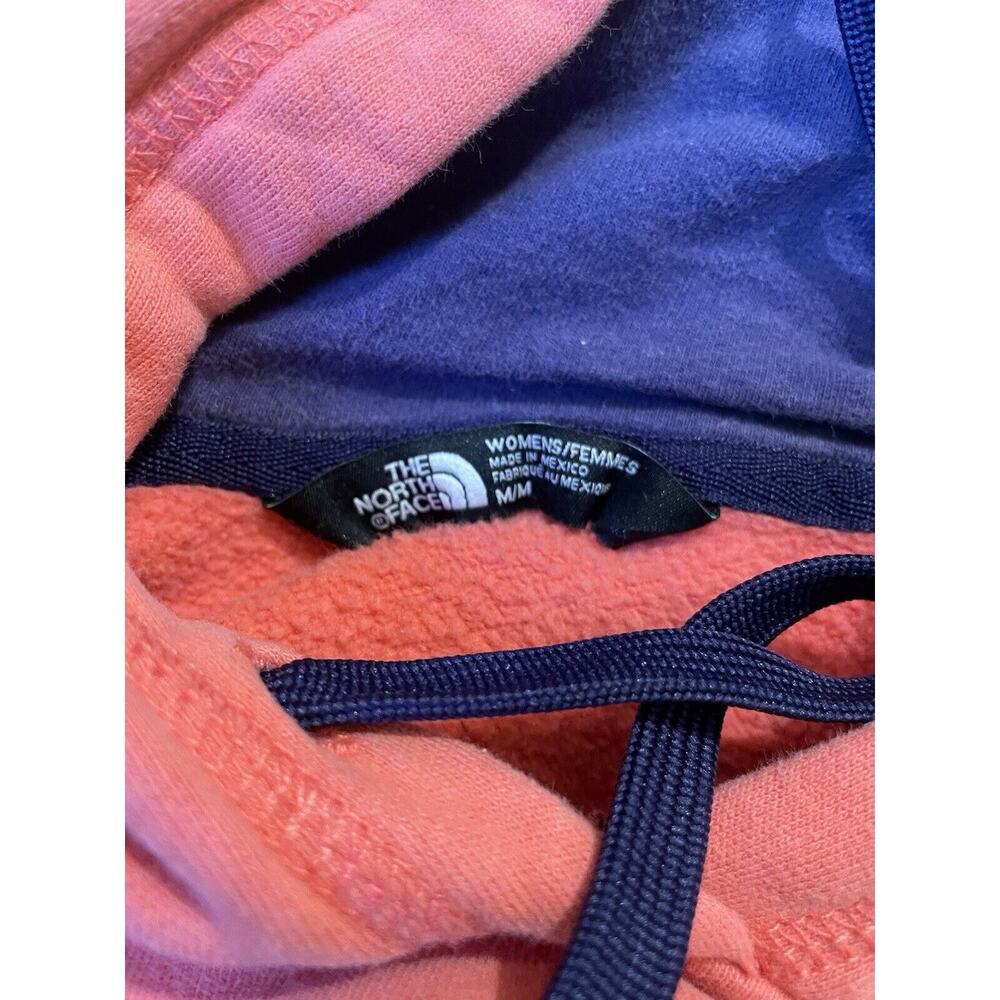 North Face Hoodie Womens Coral Salmon Pullover Sweatshirt size Medium - Picture 3 of 7